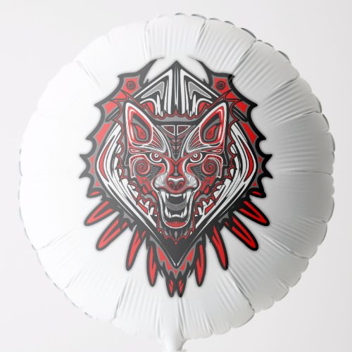 Wolf Haida Tribal Totem Design Balloon