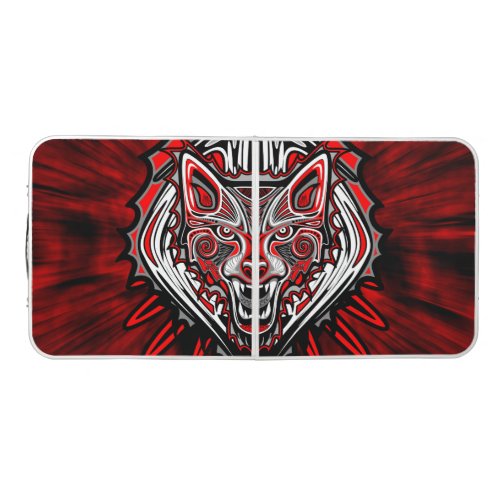 Wolf Haida Tribal Totem Design Beer Pong Table