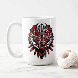 Wolf Haida Tribal Totem Design Coffee Mug
