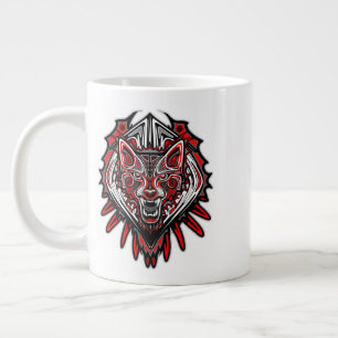 Wolf Haida Tribal Totem Design Giant Coffee Mug
