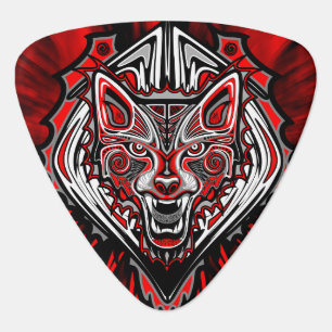 Wolf Haida Tribal Totem Design Guitar Pick