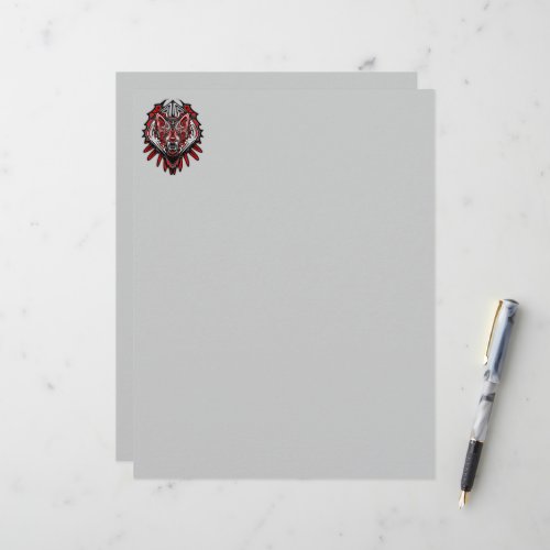 Wolf Haida Tribal Totem Design Letterhead