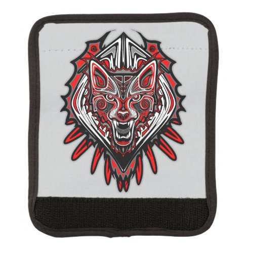 Wolf Haida Tribal Totem Design Luggage Handle Wrap