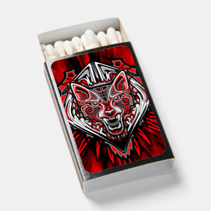 Wolf Haida Tribal Totem Design Matchboxes