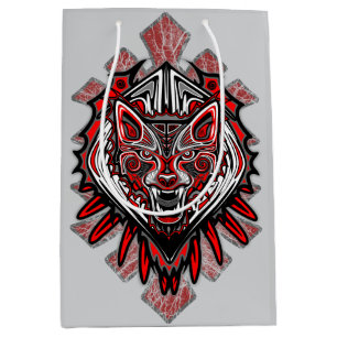 Wolf Haida Tribal Totem Design Medium Gift Bag