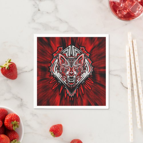 Wolf Haida Tribal Totem Design Napkins