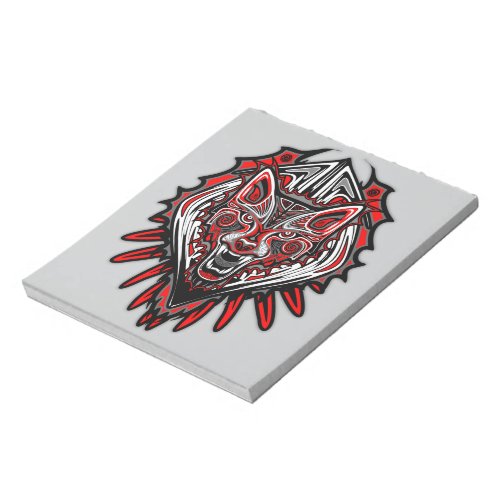 Wolf Haida Tribal Totem Design Notepad