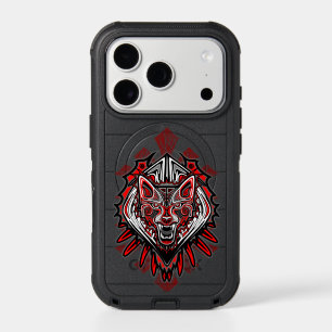Wolf Haida Tribal Totem Design iPhone 17 Pro Case