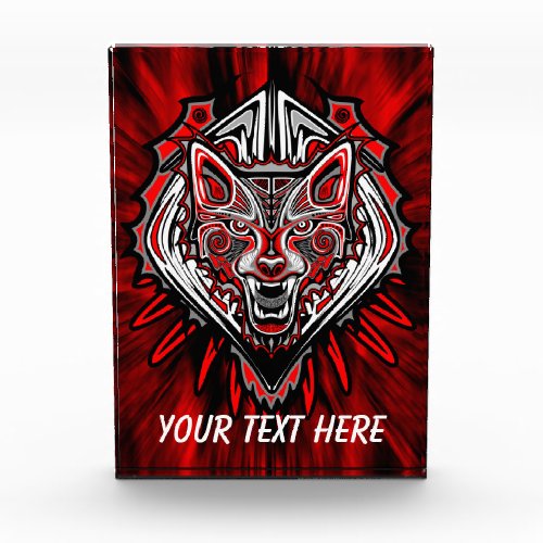 Wolf Haida Tribal Totem Design Photo Block