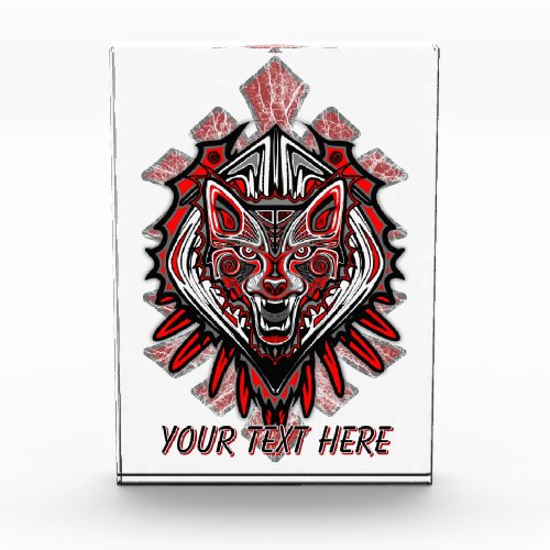 Wolf Haida Tribal Totem Design Photo Block