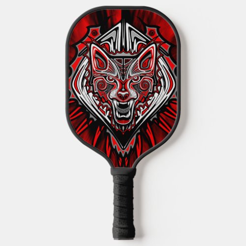 Wolf Haida Tribal Totem Design Pickleball Paddle