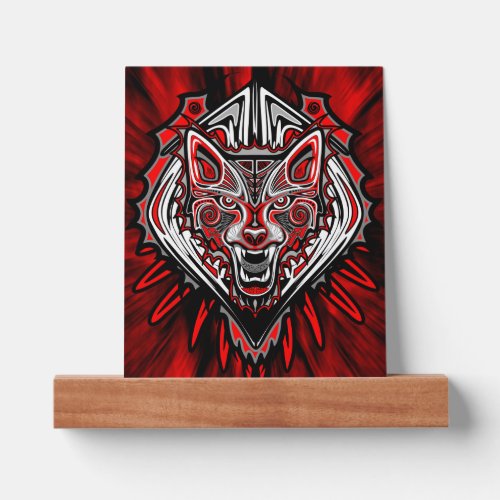 Wolf Haida Tribal Totem Design Picture Ledge