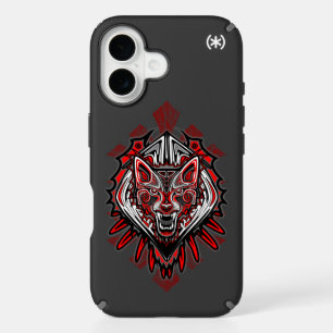 Wolf Haida Tribal Totem Design iPhone 16 Case