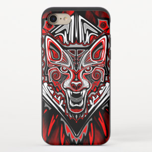 Wolf Haida Tribal Totem Design iPhone 8/7 Slider Case
