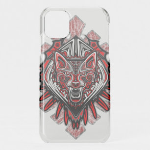 Wolf Haida Tribal Totem Design iPhone 11 Case