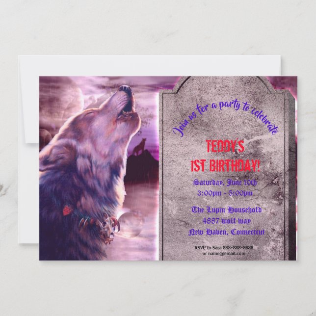 Wolf Halloween Party Invitation (Front)