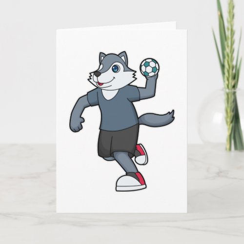 Wolf Handball player Handball Card