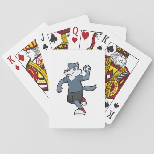 Wolf Handball player Handball Playing Cards