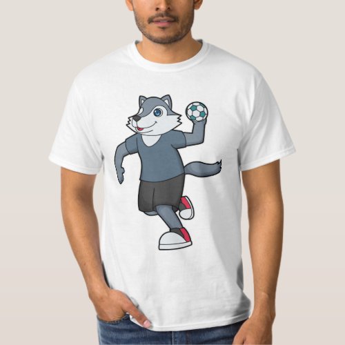 Wolf Handball player Handball T_Shirt