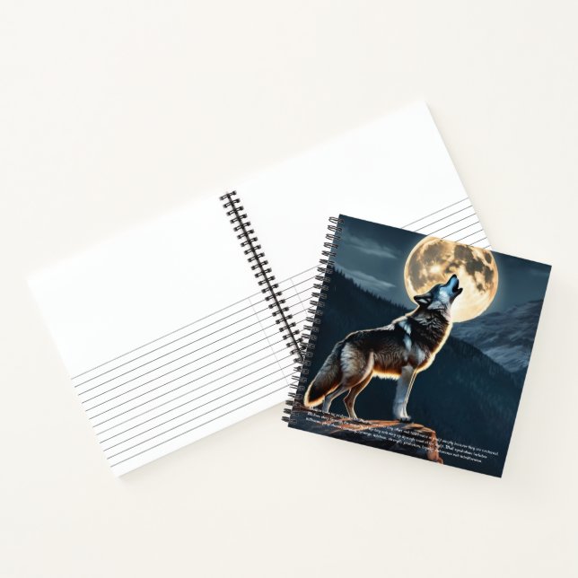 Wolf Hardcover Notebook (Inside)