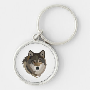 Wolf Head Animal Grey Wild Wolf Keychain