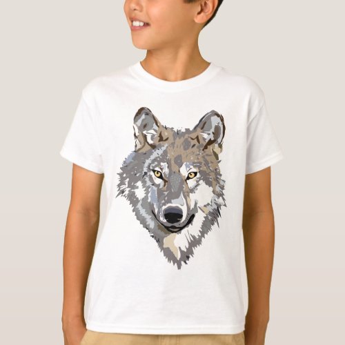 Wolf Head Art Tattoo Design T_Shirt