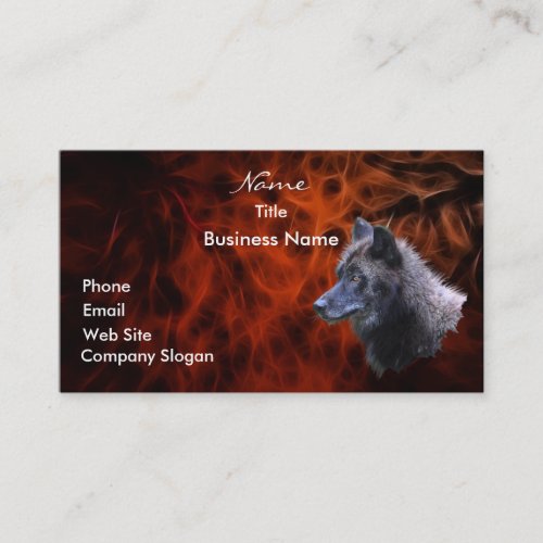 WOLF HEAD Business Card or Profile Card
