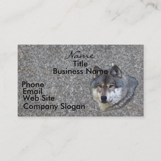 WOLF HEAD Business Card or Profile Card (Front)