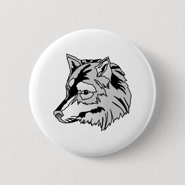 Wolf Head Button (Front)