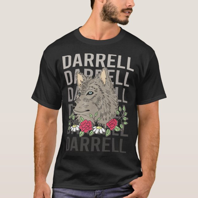 Wolf Head - Darrell Name T-Shirt (Front)