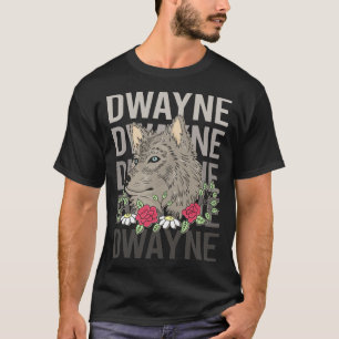 Wolf Head - Dwayne Name T-Shirt
