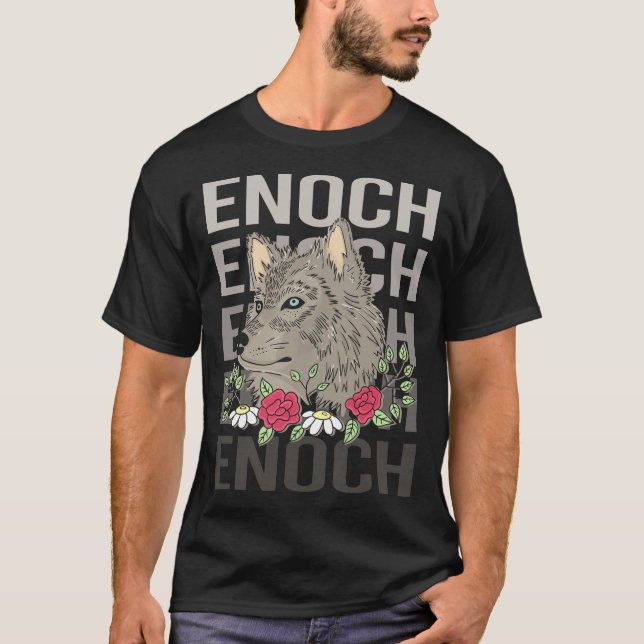 Wolf Head - Enoch Name T-Shirt (Front)