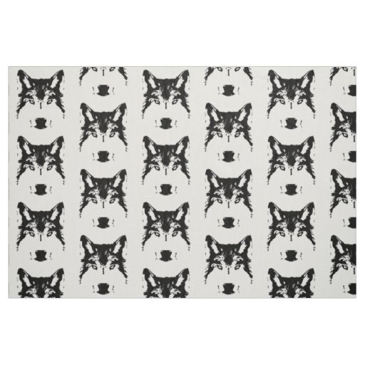 Wolf head fabric