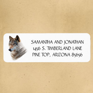 Wolf Head Forest Double Exposure Return address  Label