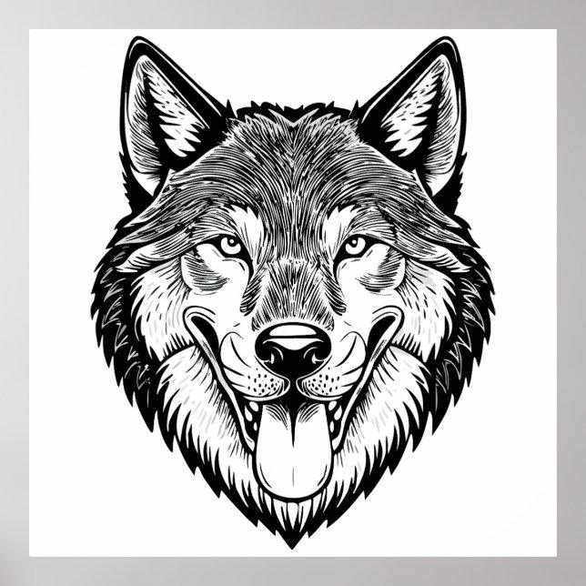 Wolf head from the front poster (Front)