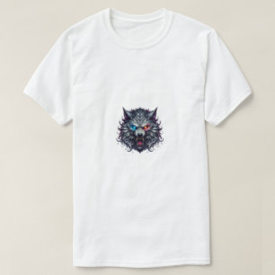 Wolf Head Graphic T-Shirt Dark Fantasy Streetwea