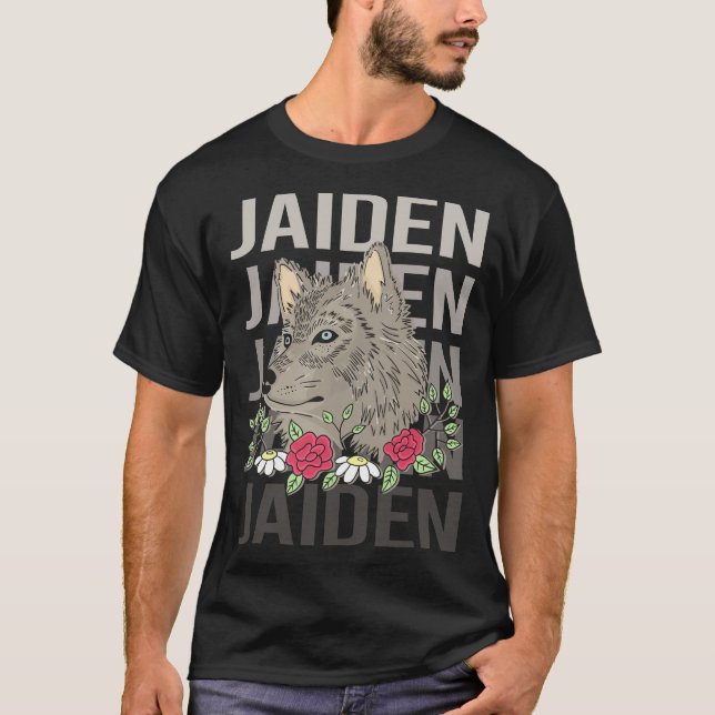 Wolf Head - Jaiden Name T-Shirt (Front)