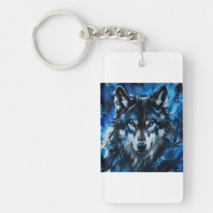 Wolf head keychain