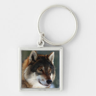 Wolf Head Keychain