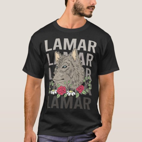 Wolf Head _ Lamar Name T_Shirt