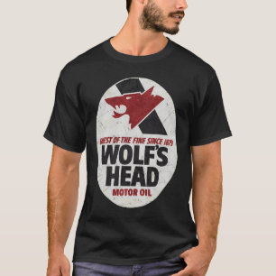Wolf Head Motor Oil Vintage Garage T-Shirt