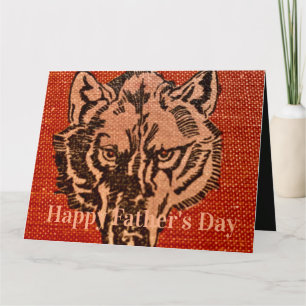 Wolf Head on Red Card