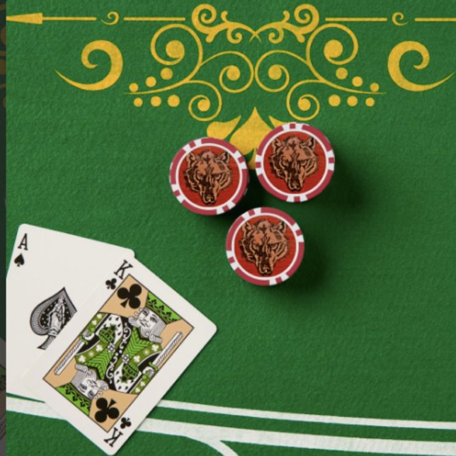 Wolf Head on Red  Poker Chips (Wolf Head on Red  Poker Chips Full colour graphics textured surface easy stacking 9 colours.


)