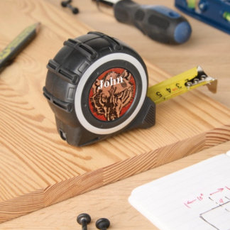 Wolf Head on Red Tape Measure