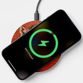 Wolf Head on Red Wireless Charger (Phone)