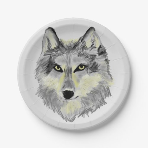 Wolf Head Paper Plates