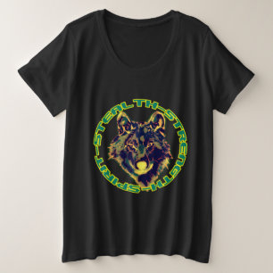 wolf head plus size T-Shirt
