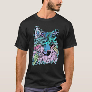 Wolf head predator face imprint with wild animal T-Shirt