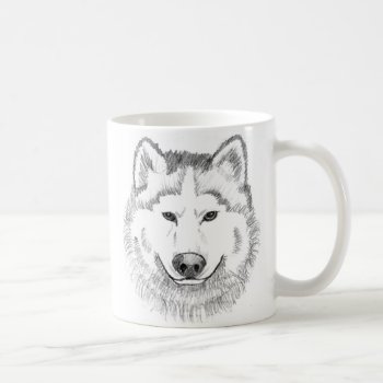 Wolf Head Sketch Coffee Mug by Hit_or_Miss at Zazzle