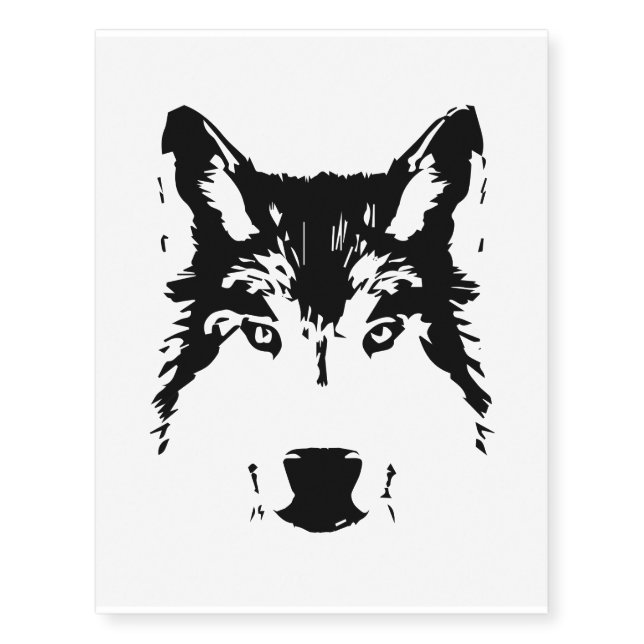 Wolf head temporary tattoos (Front)